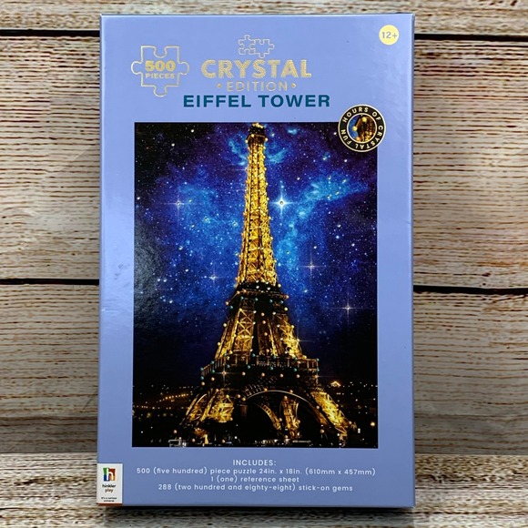 Hinkler Play Crystal Edition Eiffel Tower 500 Piece Puzzle Gems New Sealed - Picture 1 of 5